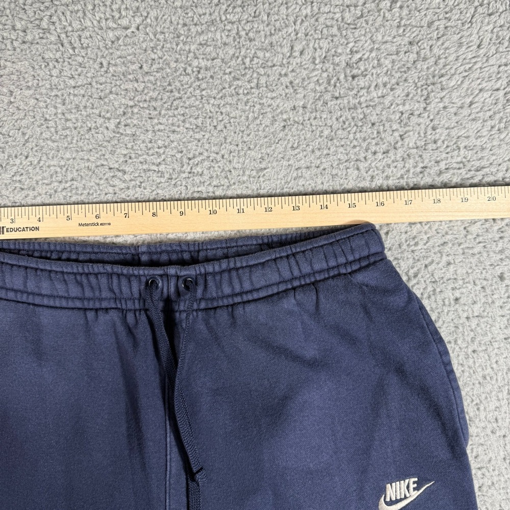 Nike Club Sweatpants Men's Medium Blue Open-Hem Fleece Pants - Picture 6 of 10